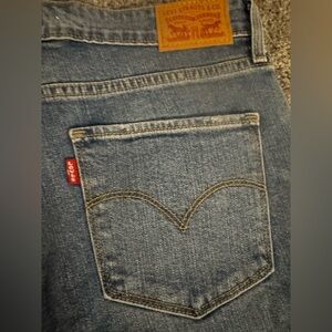 Levis 721 high rise skinny paint splatter embroidered jeans BNWOT